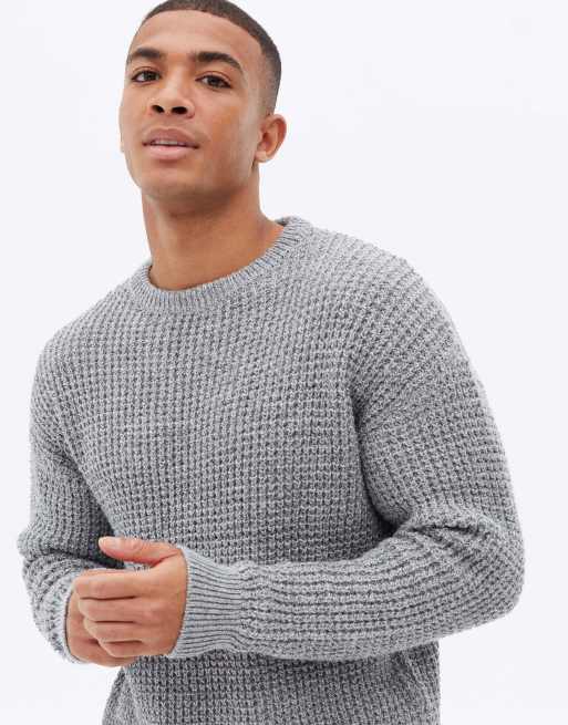 SOFT KNIT SWEATER - Mid-gray