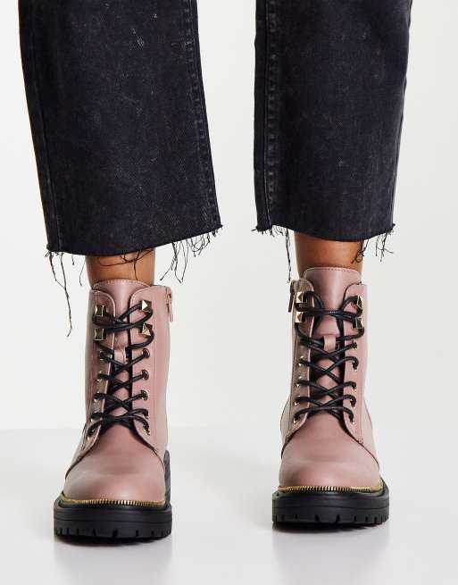 Dusty pink hot sale boots