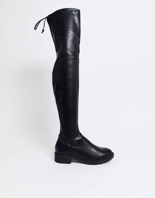 new look over the knee flat boot