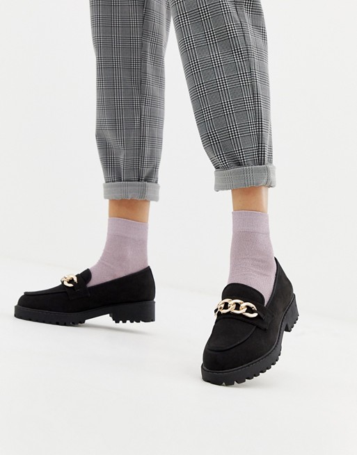 New Look chunky loafer in black | ASOS