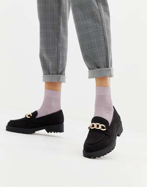 newlook chunky loafers