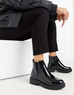 new look patent boots