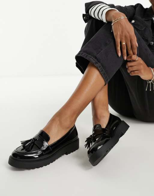 New look hot sale patent loafers