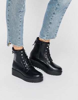 platform lace up boots