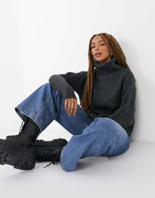 chunky roll neck sweater