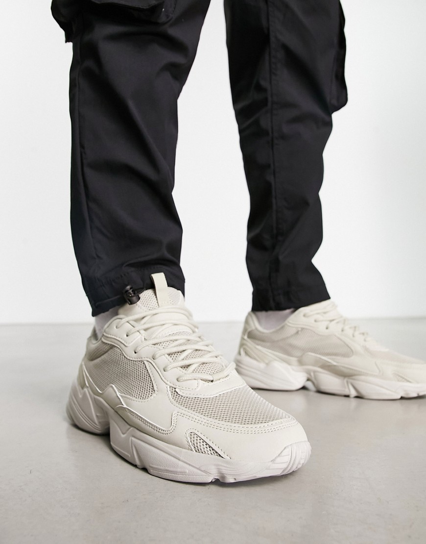 New Look Chunky Sneakers In Stone-neutral