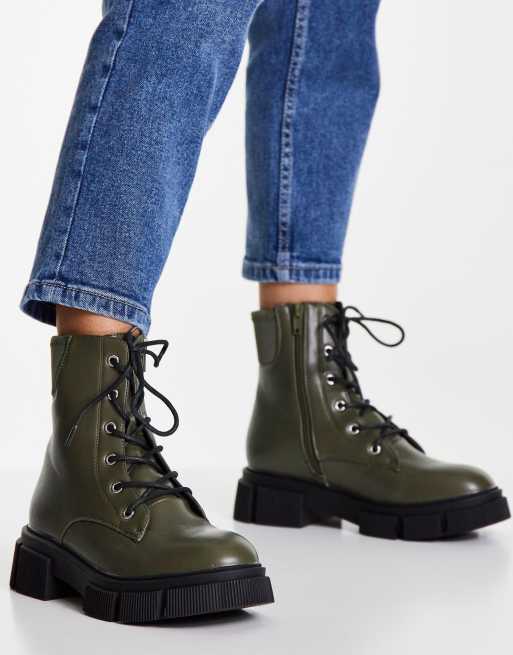 New look khaki outlet boots