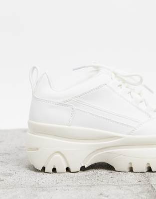 new look white chunky trainers