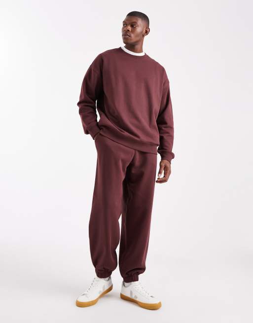 New Look – Ciemnobrązowe joggersy oversize, część zestawu 