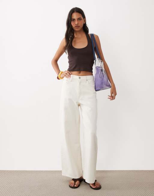 New Look – Ciemnobrązowy top bez rękawów, z dekoltem halter, 3 z 4