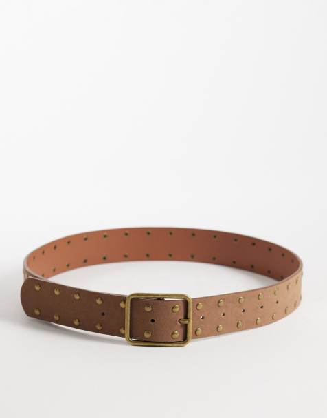 New Look - Cintura color cuoio con borchie - view 1