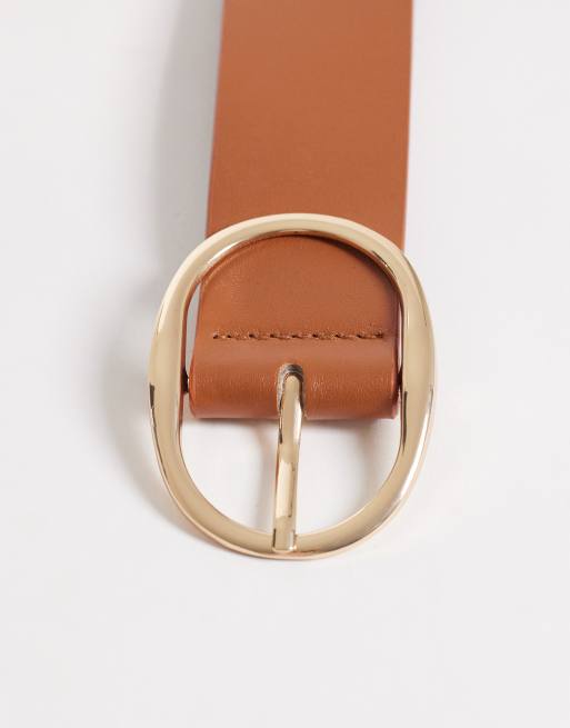 New Look - Cintura in pelle sintetica color cuoio, 3 di 3