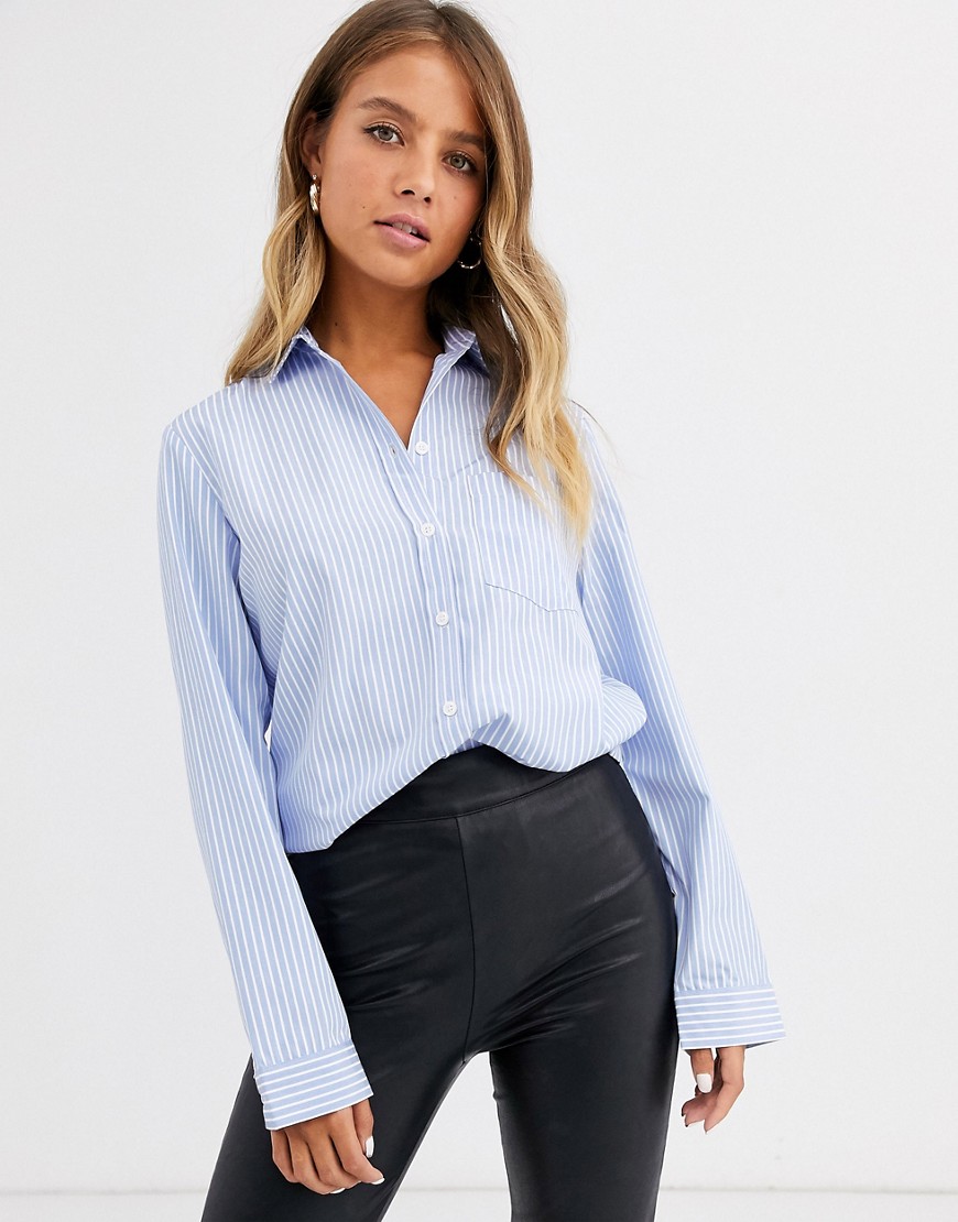 New Look classic striped shirt in blue