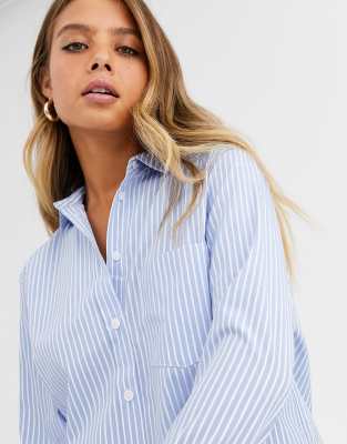 new look striped shirt dress