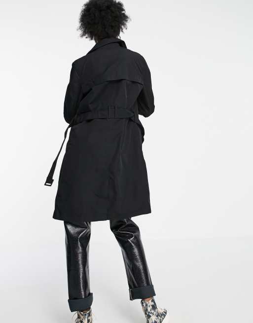 New look discount black trench coat