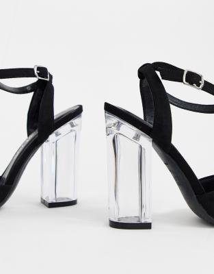 asos clear heel shoes