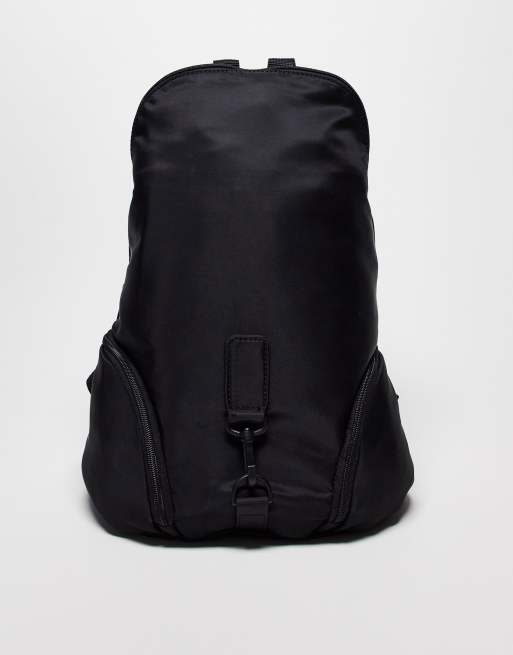 New Look clip front backpack in black | ASOS