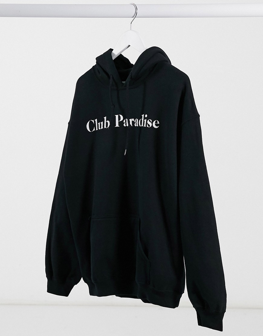 New Look club paradise hoodie-Black