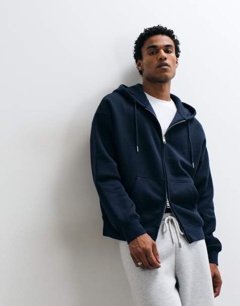 New Look co-ord double zip hoodie in navy - view 1