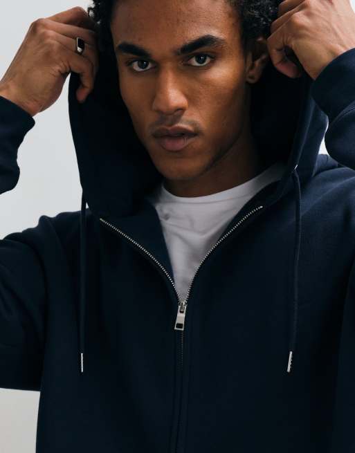 New Look co-ord double zip hoodie in navy, 3 of 5
