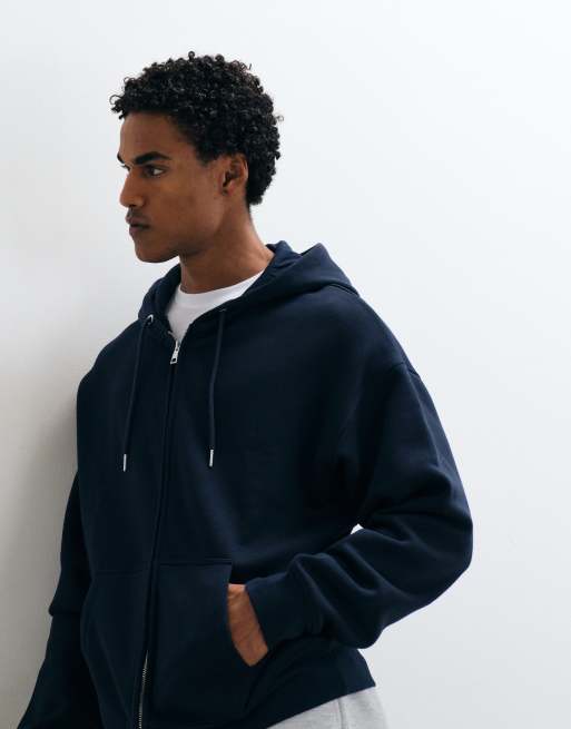 New Look co-ord double zip hoodie in navy, 4 of 5