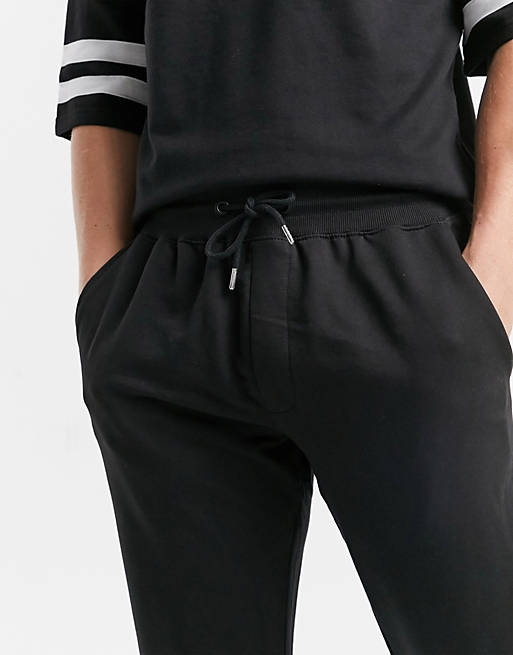 Tracksuits New Look co-ord joggers with stripe detail in black 