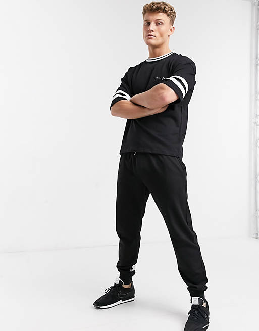 Tracksuits New Look co-ord joggers with stripe detail in black 