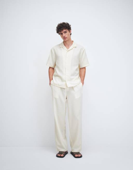 New Look co-ord linen look boxy shirt in off white , 2 of 9