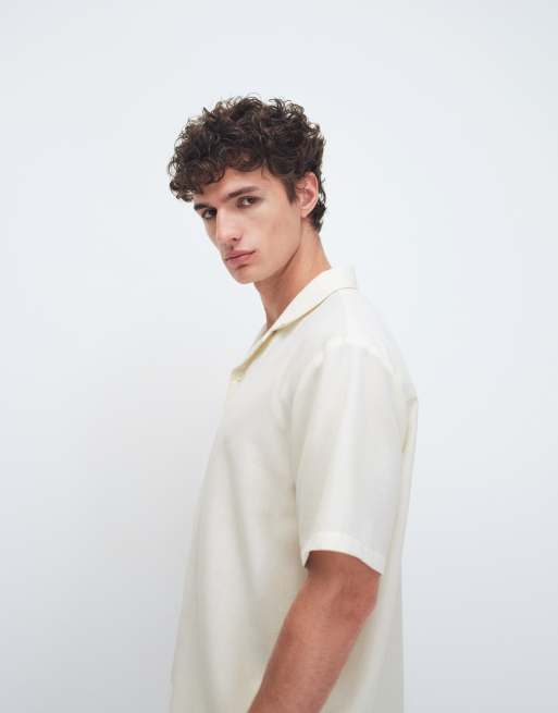New Look co-ord linen look boxy shirt in off white , 4 of 9