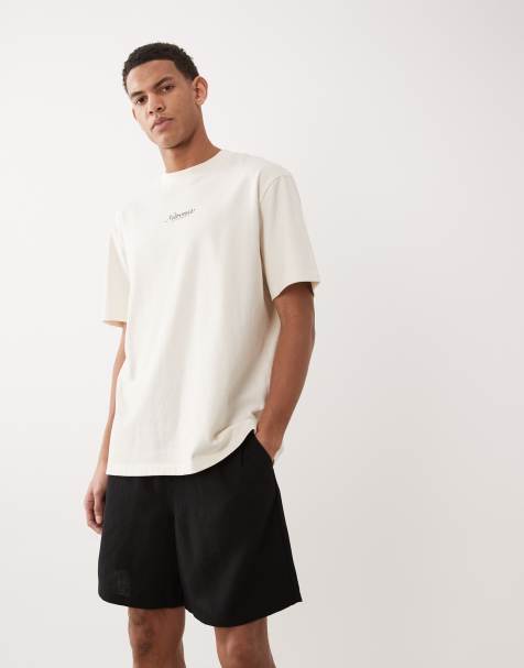 New Look co-ord linen look pull on shorts in black - view 1