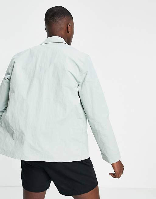 Shirts New Look co-ord nylon overshirt in khaki 