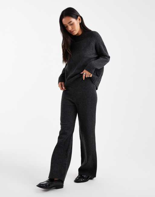 New Look co-ord oversized jumper in dark grey, 3 of 4