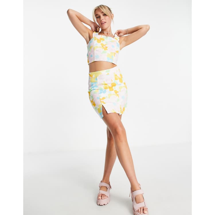 Crop top and skirt set new look sale