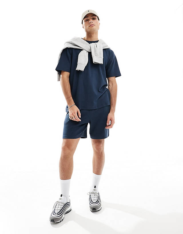 New Look - co-ord waffle short in navy