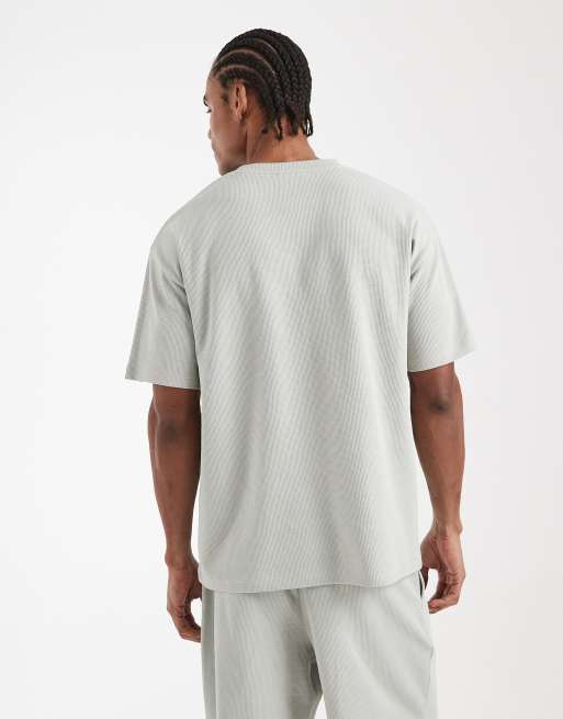 New Look co-ord waffle t-shirt in mint green, 3 of 5