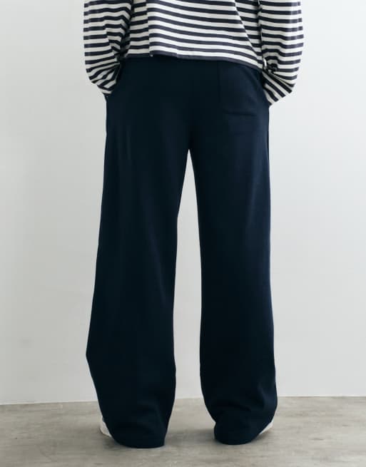 New Look co-ord wide leg jogger in navy, 3 of 5