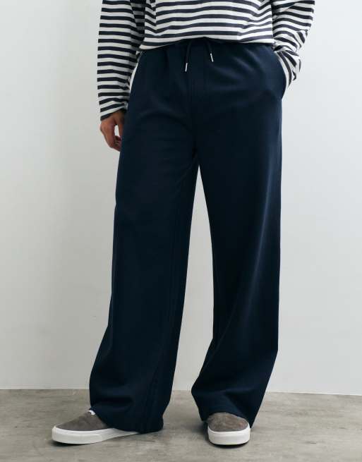 New Look co-ord wide leg jogger in navy, 4 of 5