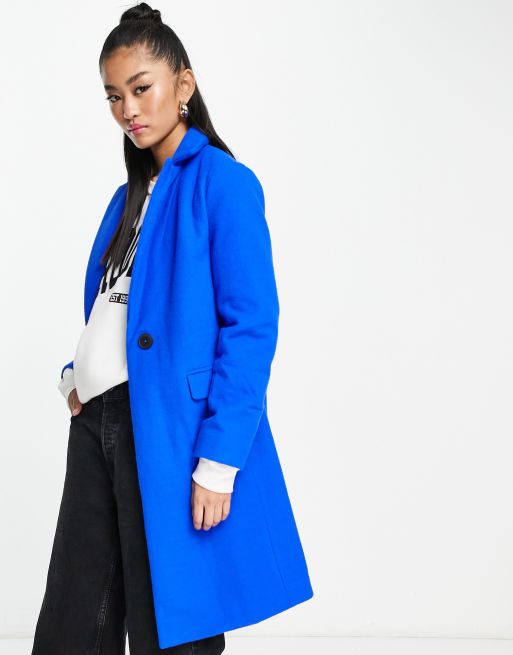 New Look coat in bright blue