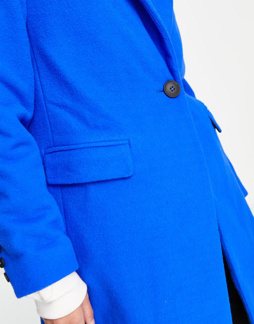 Royal blue outlet long coat