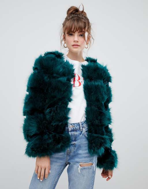 New Look coat in fluffy faux fur