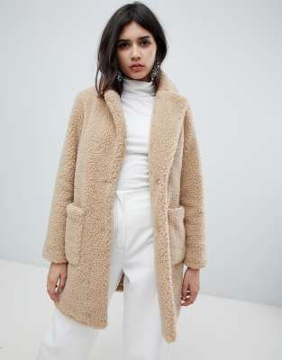 asos petite teddy coat