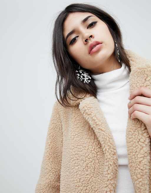 Asos new clearance look teddy coat