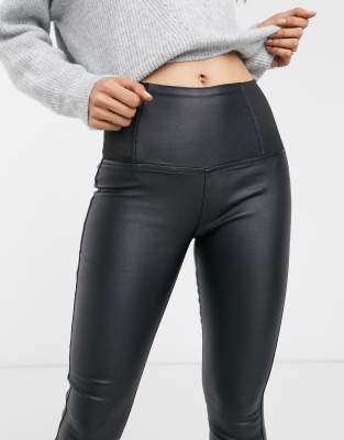 new look coated leggings