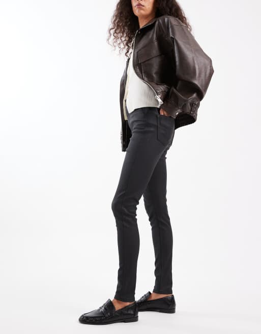 New Look coated skinny jean in black, 2 of 5