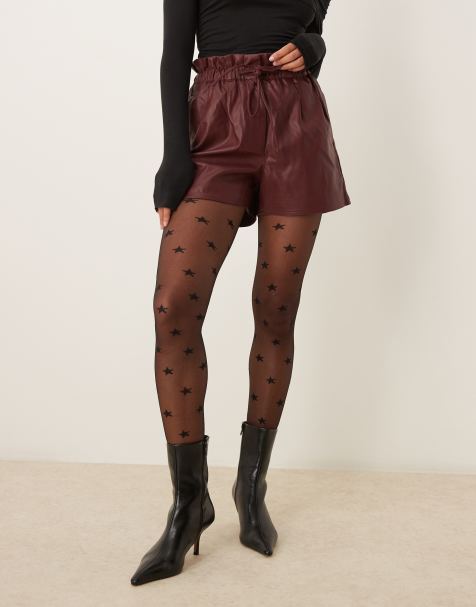 New Look - Collants à motif étoilé - Noir - view 1