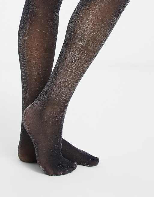 New Look - Collants à paillettes - Noir