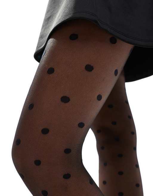 Collant à Pois Noirs WARDROBE.NYC – Taille XXS, Neuf Avec étiquette, Style Contrôle