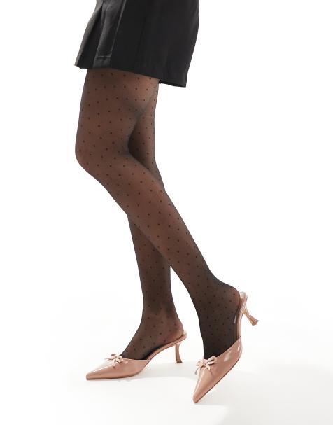 New Look - Collants à pois - Noir - view 1
