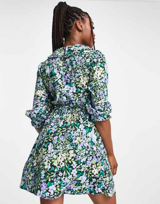 Oasis petunia floral outlet shirt dress