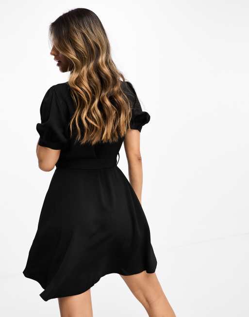 Black collared shirt dress hotsell